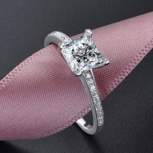 High Quality Shine Celebrity 925 Sterling Silver Heart Rings